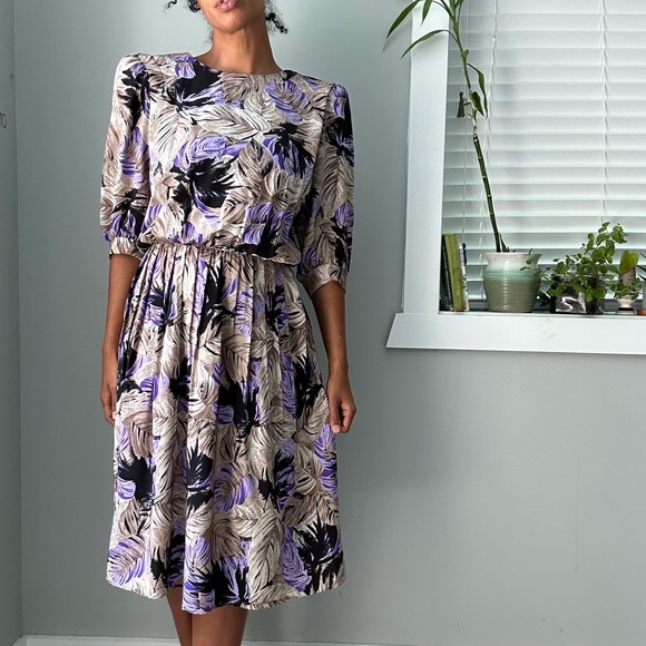 Tropical print vintage dress - Picture 5 of 7